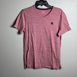 Express Men Casual Pink/Red V-Neck shirt size XS/TP